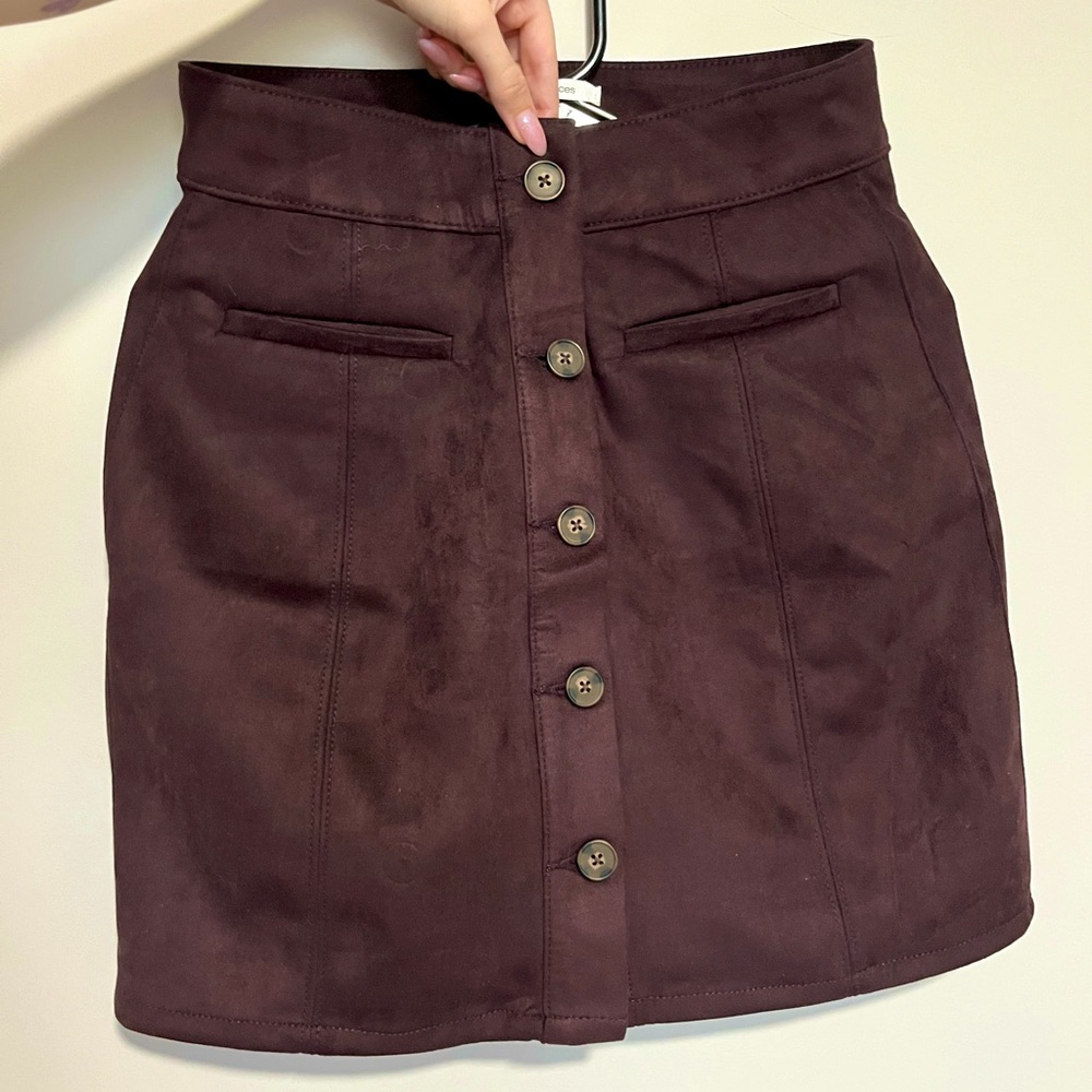 Faux Suede Skirt